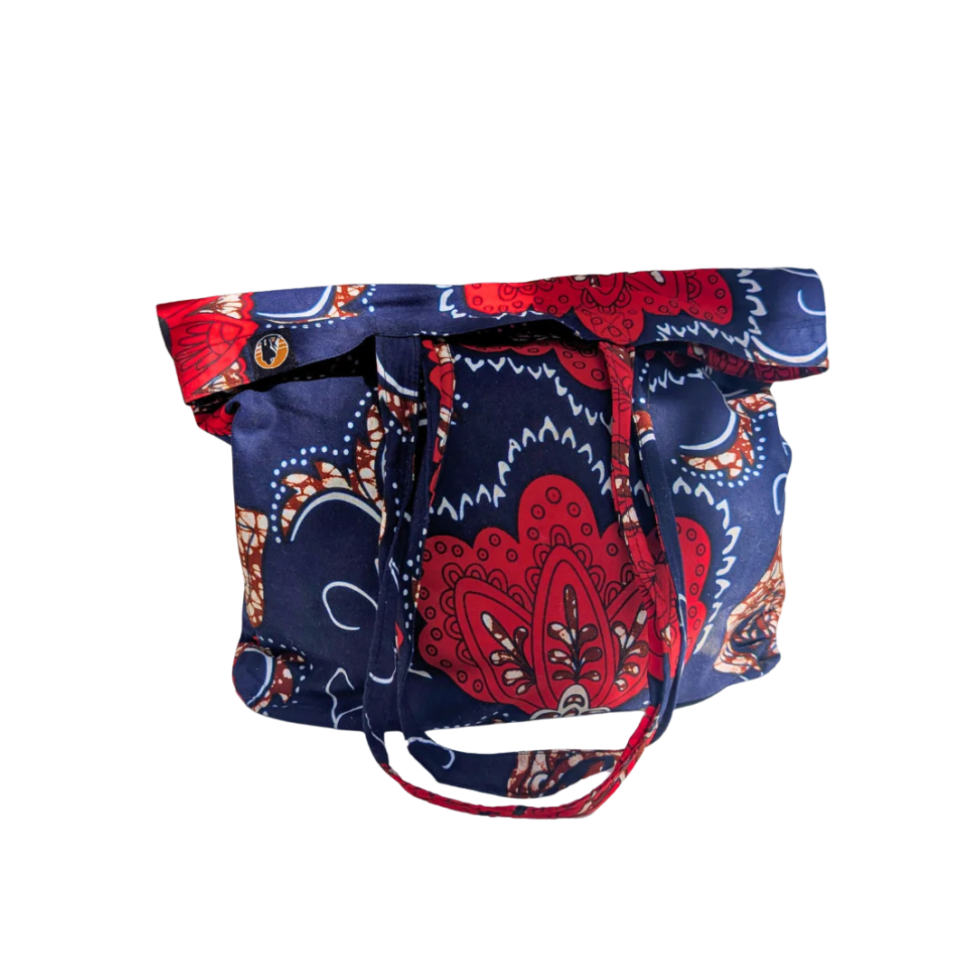 Kitenge Tote Bag - Blue & Red