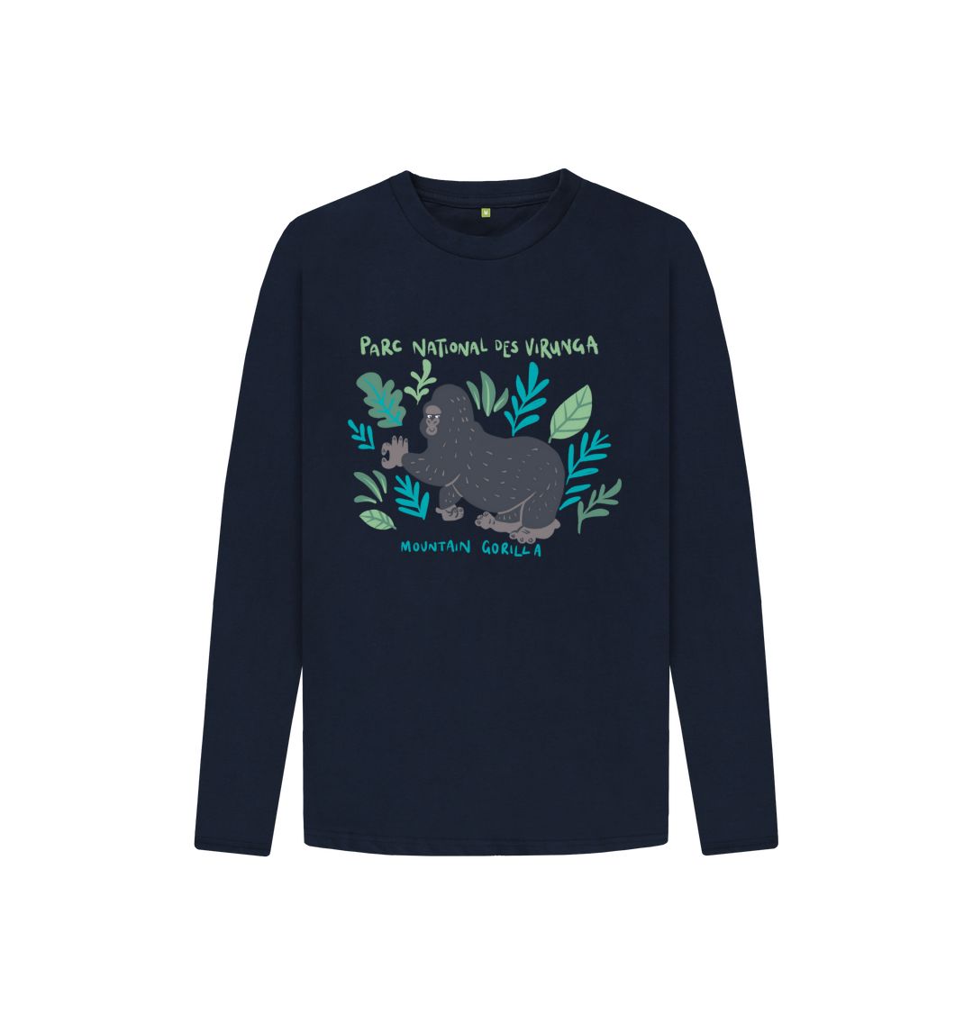 Navy Blue Gorilla Kids Long Sleeve