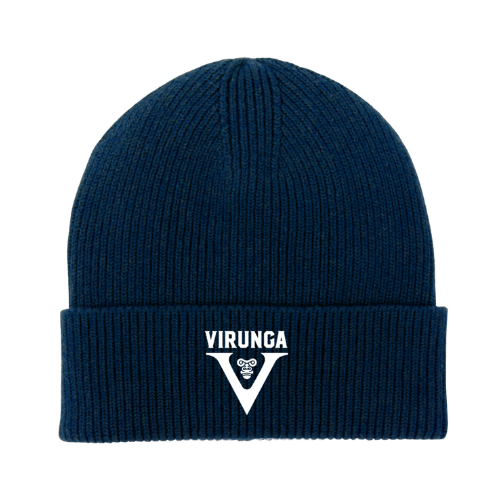 Navy Blue V Virunga Embroidered Beanie