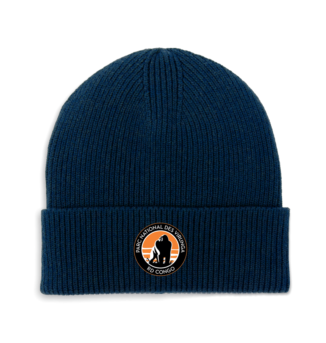 Navy Virunga Embroidered Beanie