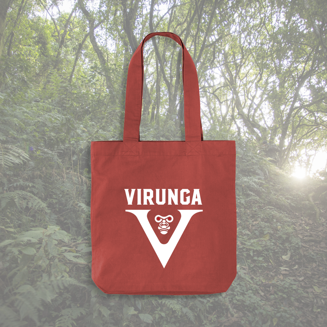 OrangeRustVforVirungaToteBag