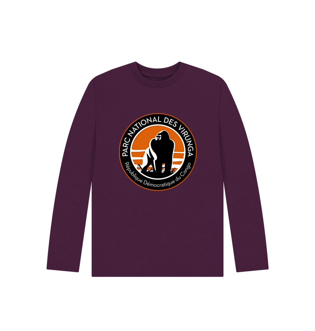 Purple Virunga Logo Kids Long Sleeve