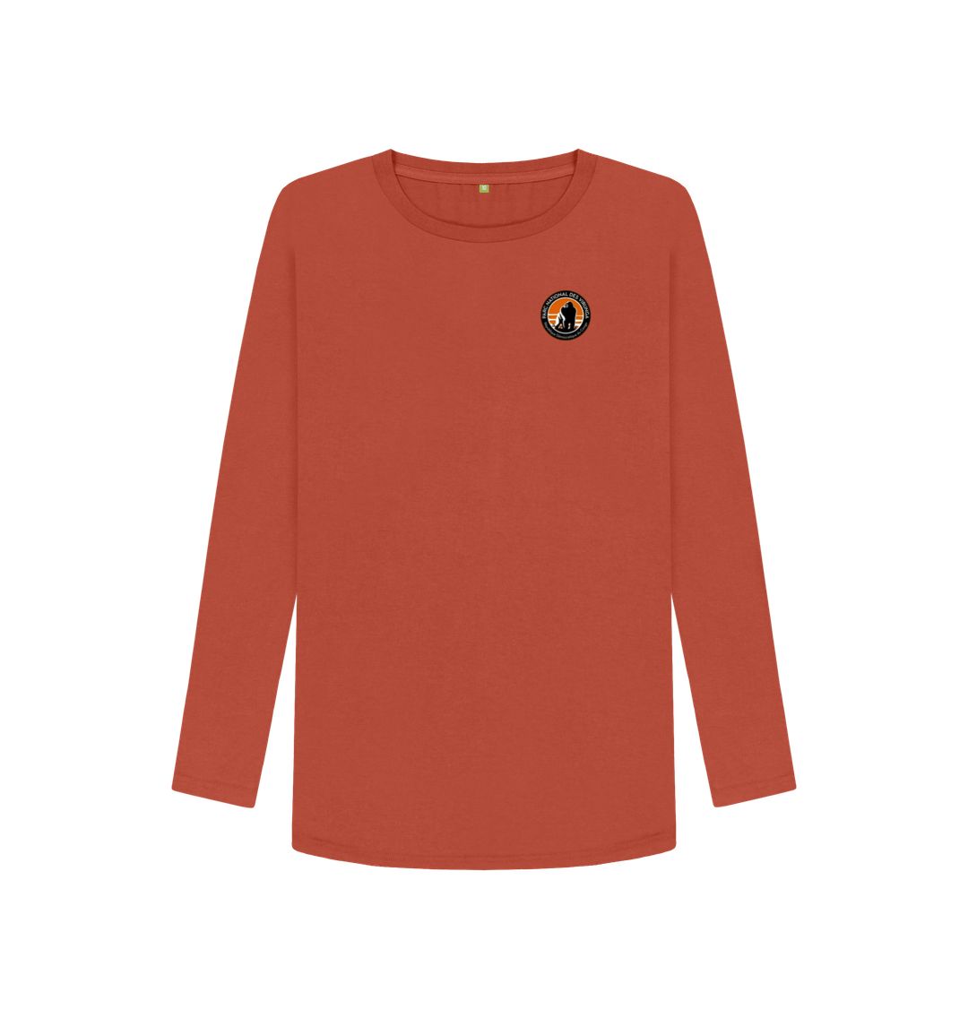 Rust Virunga Pocket Logo Women's Long Sleeve T-shirt