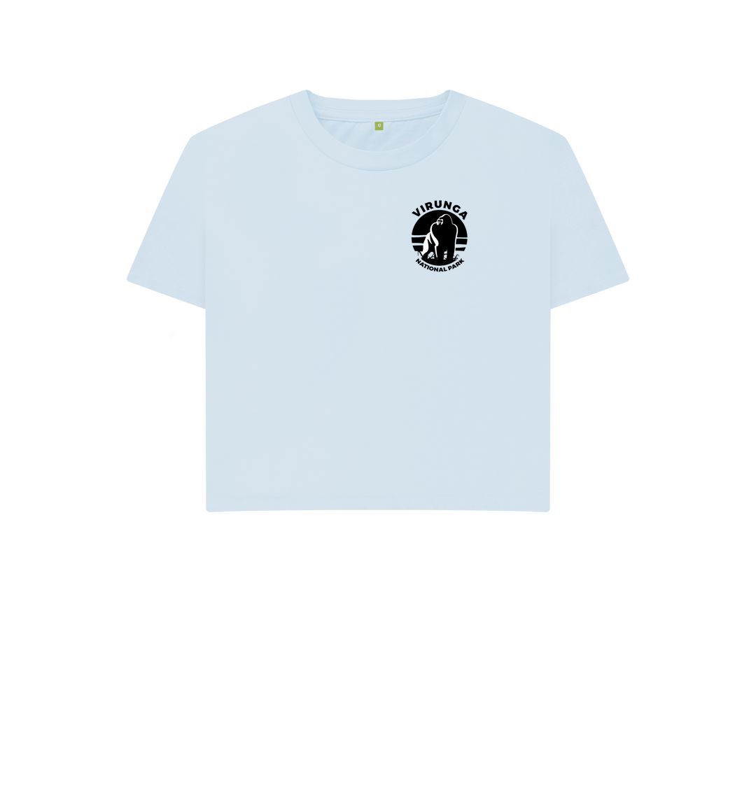 Sky Blue Gorilla Pocket Logo Women's Boxy Tee