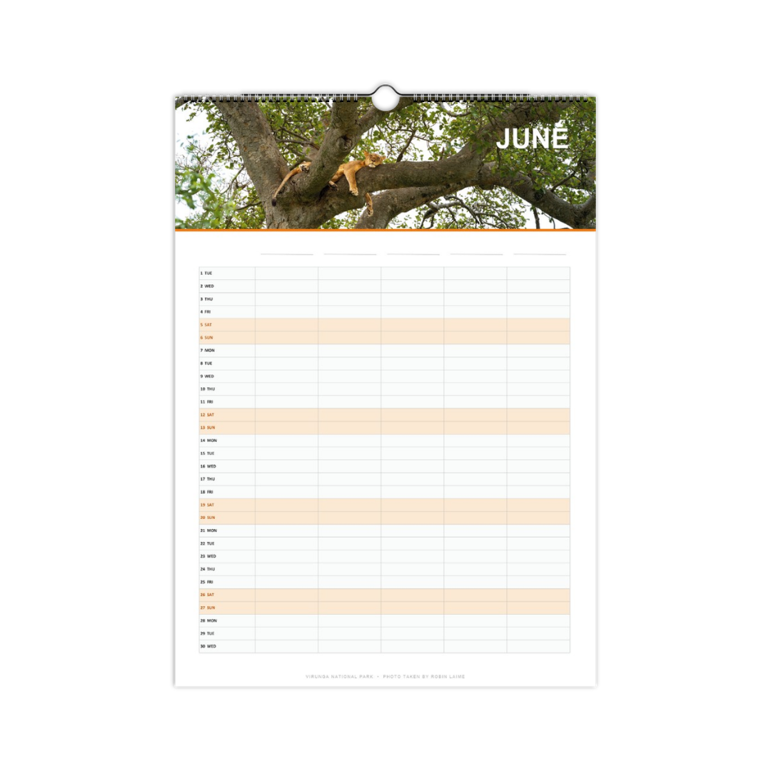 Virunga National Park Wall Calendar 2027