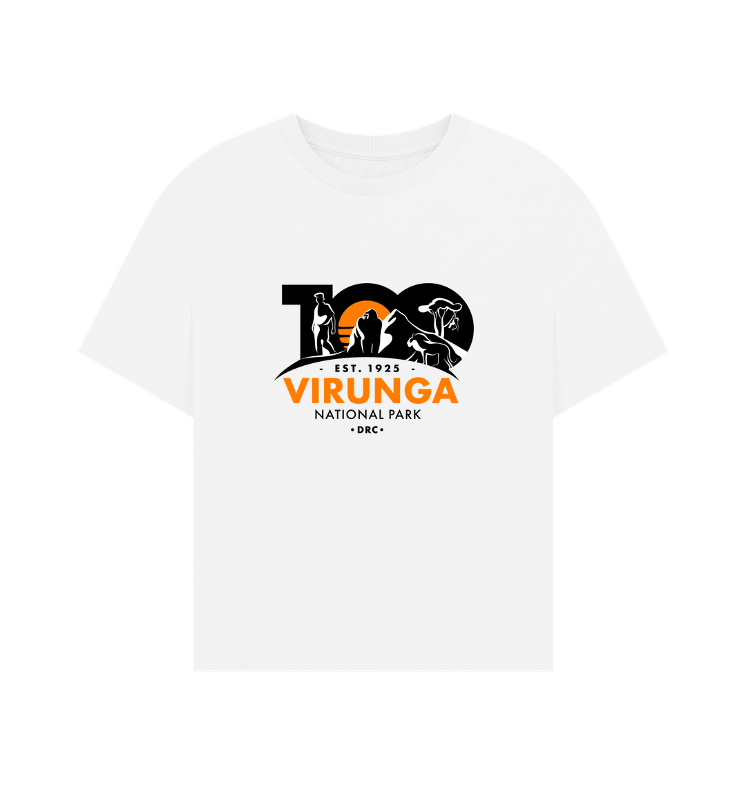 White Virunga 100 Women's Oversized T-shirt