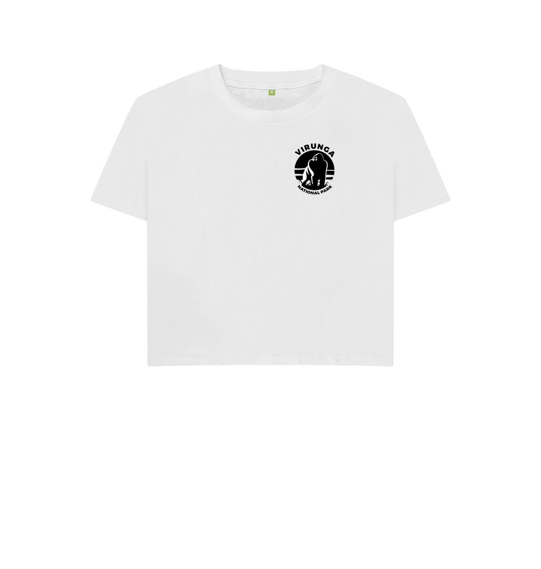 White Gorilla Pocket Logo Women's Boxy Tee