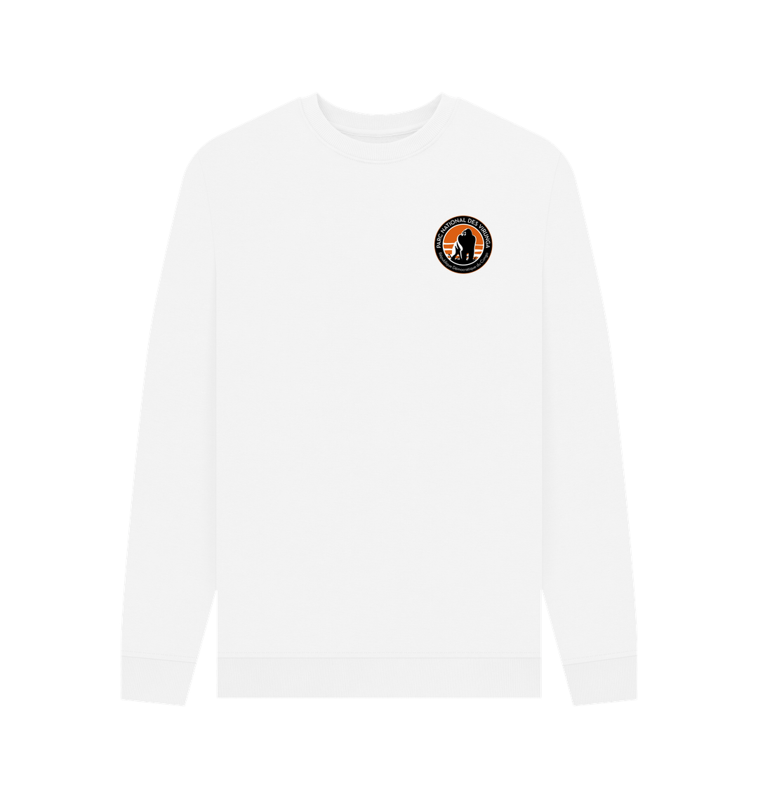 White Virunga Pocket Logo Men's Sweater