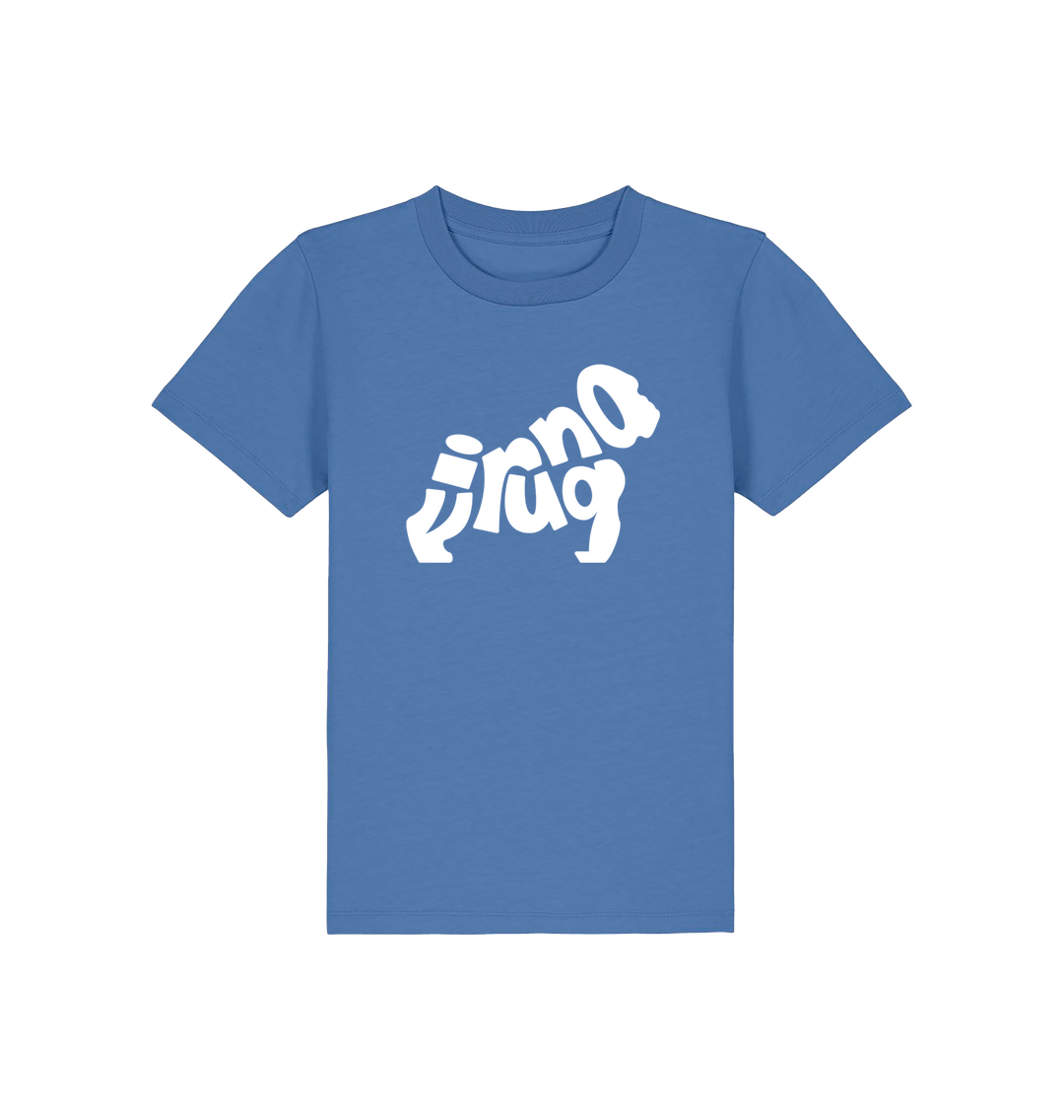 Bright Blue Gorilla Emblem Kids T-shirt