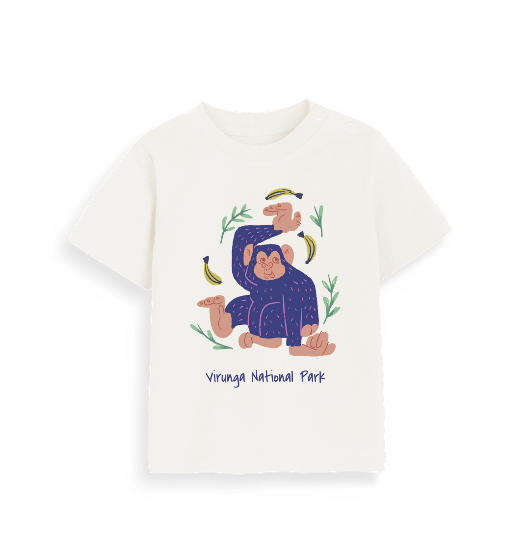 Organic Natural Printed Kids T-Shirt