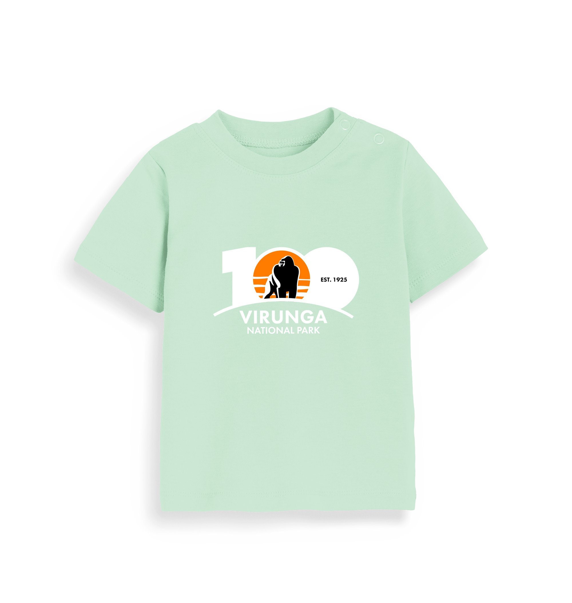 Mint Printed Kids T-Shirt Front