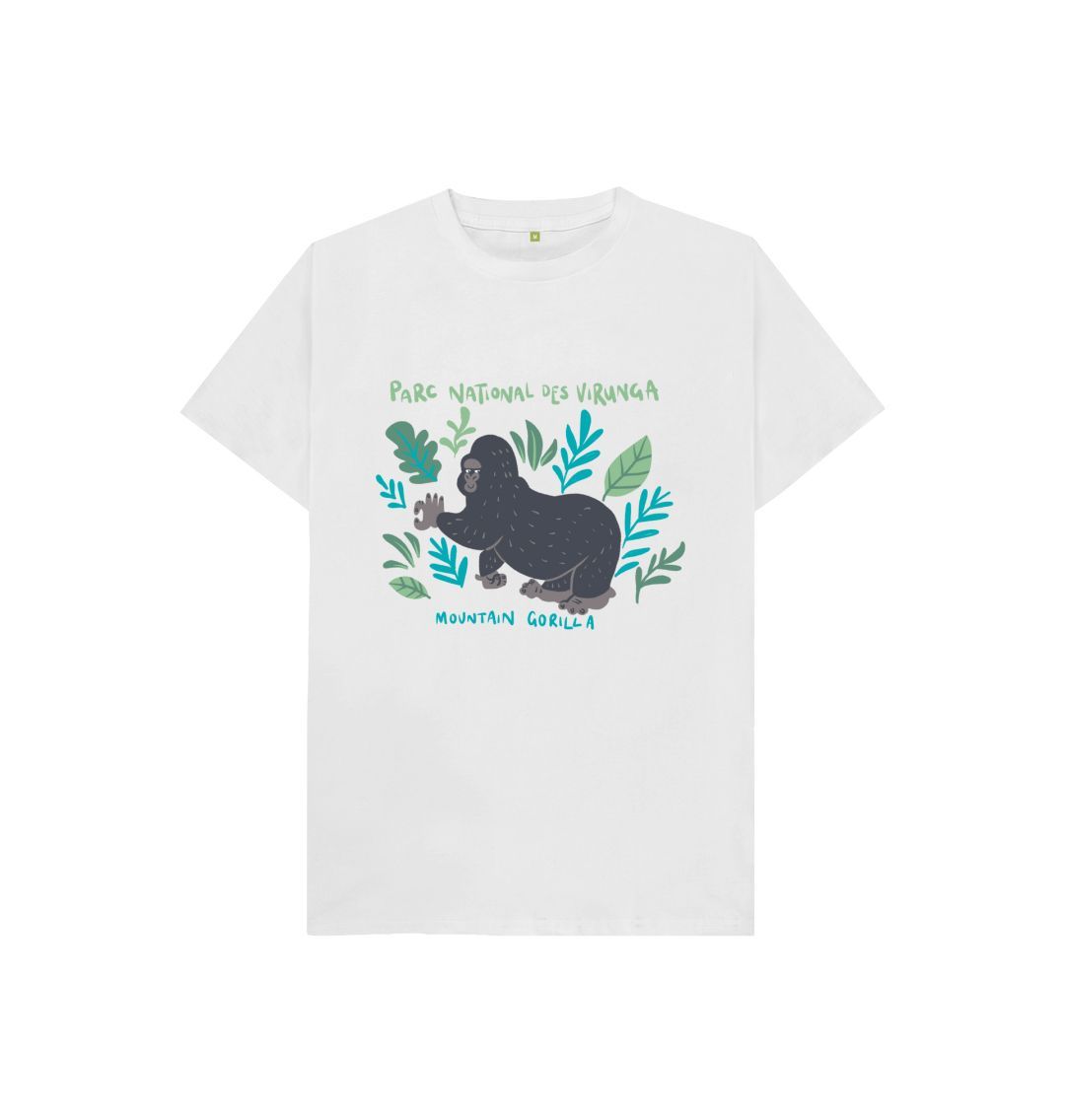 White Kid's Gorilla T-shirt