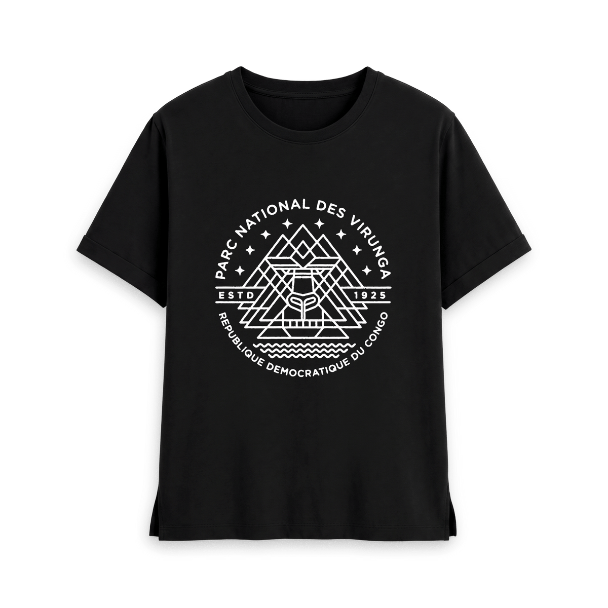 Black Printed T-shirt Front
