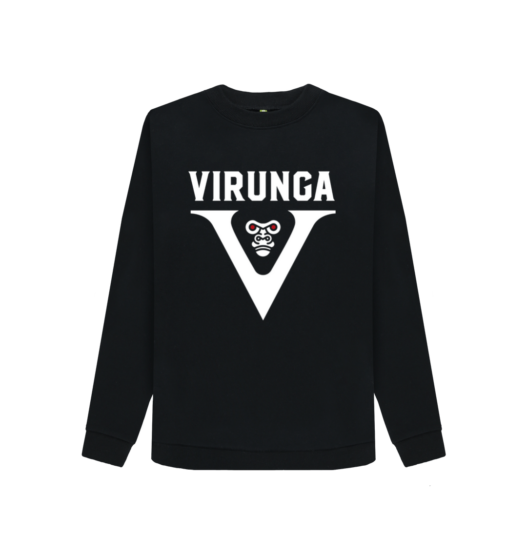 Black Printed Sweater Front