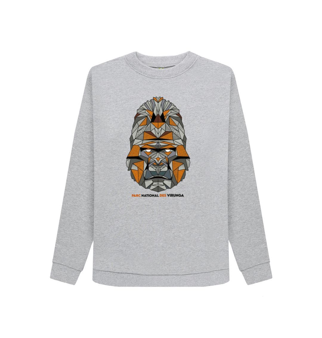 Light Heather Women's Gorilla Face Sweater