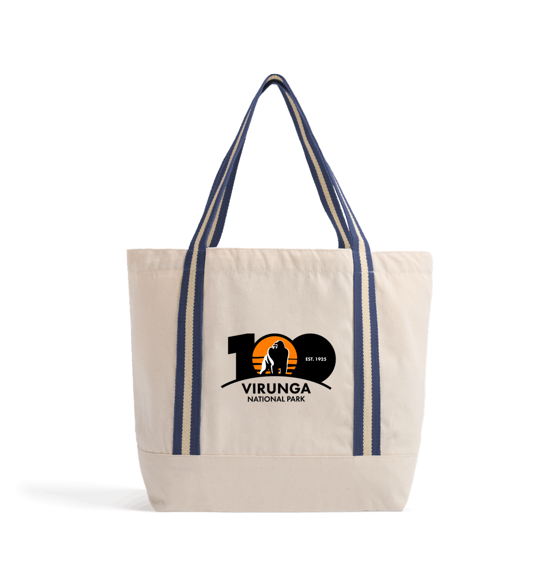 Natural/French Navy Heat Transfer Bag