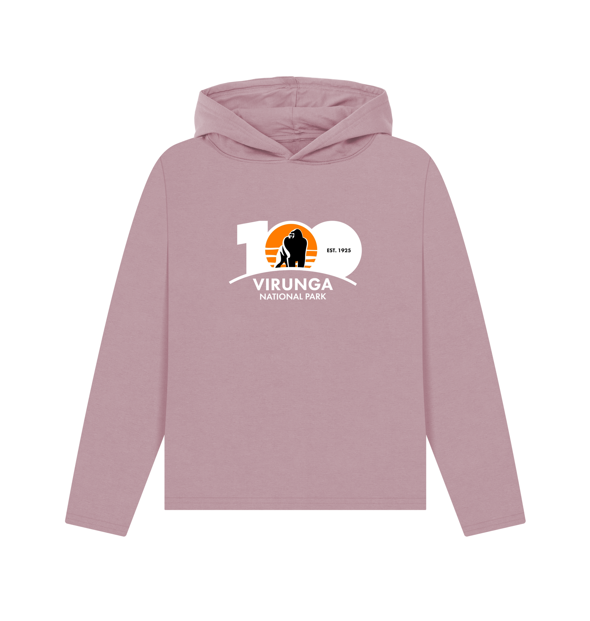 Mauve Printed Hoody Front