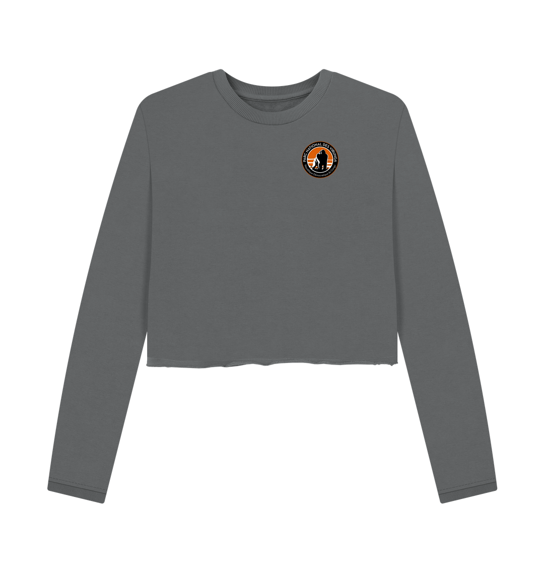 Slate Grey Virunga Pocket Logo Women's Boxy Jumper