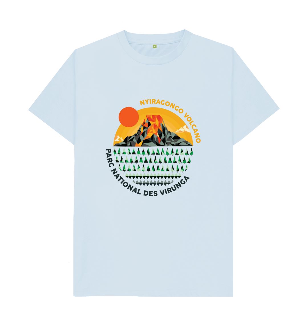 Sky Blue Nyiragongo Volcano Men's T-shirt