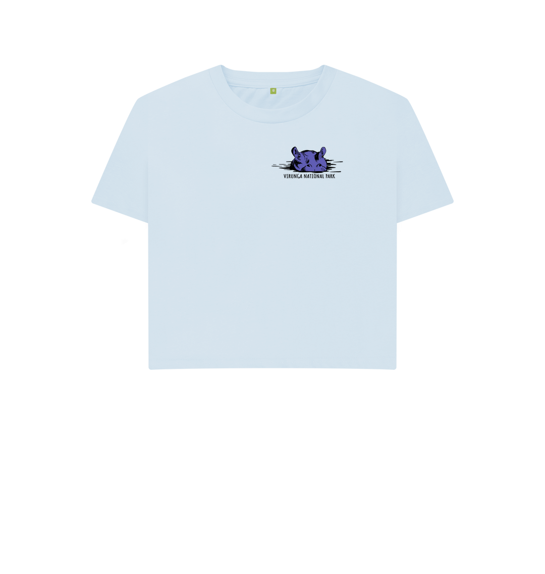 Sky Blue Hippo Women's Boxy Tee