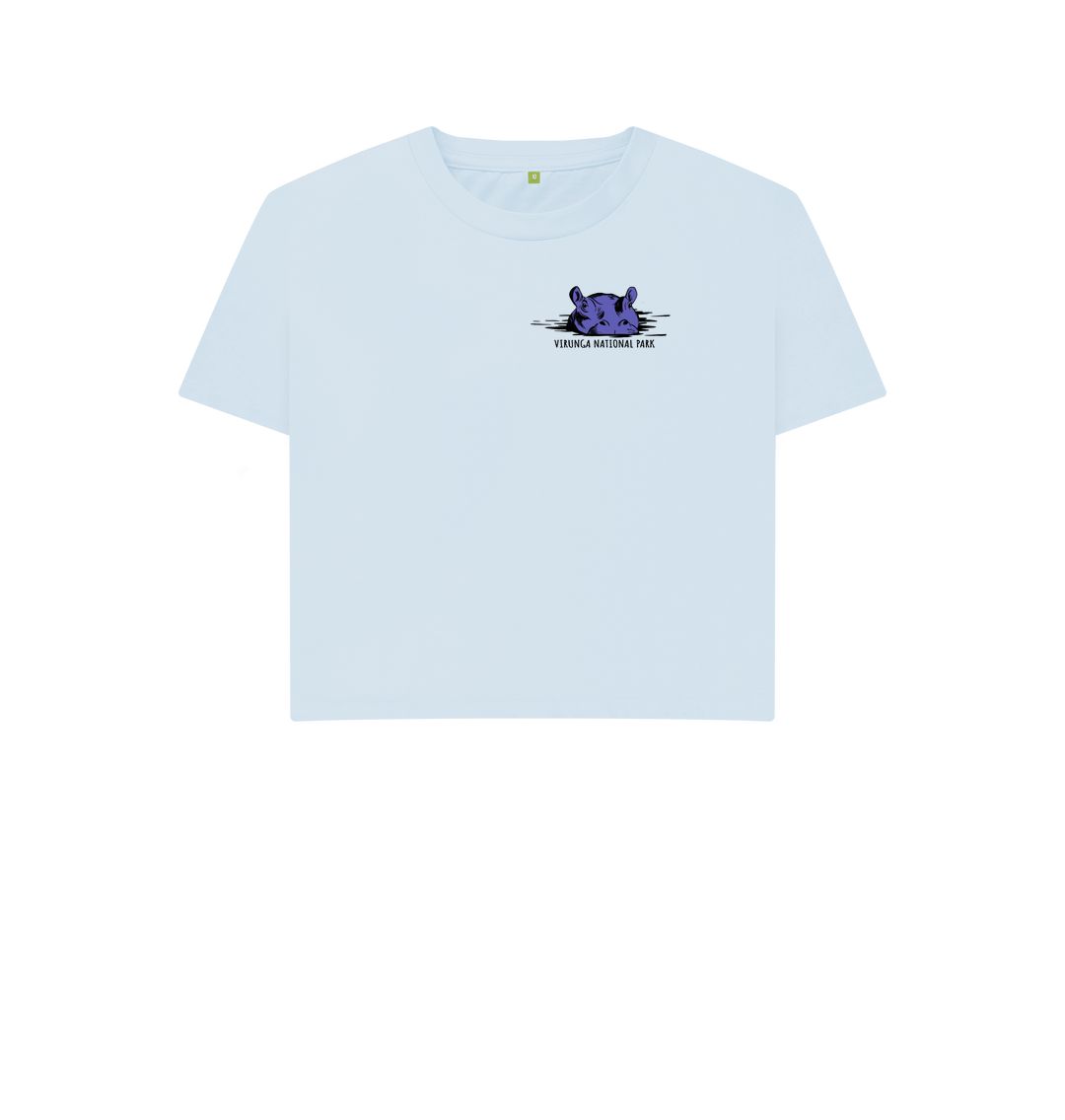 Sky Blue Hippo Women's Boxy Tee