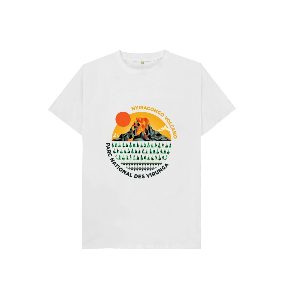 White Nyiragongo Volcano Kids T-shirt
