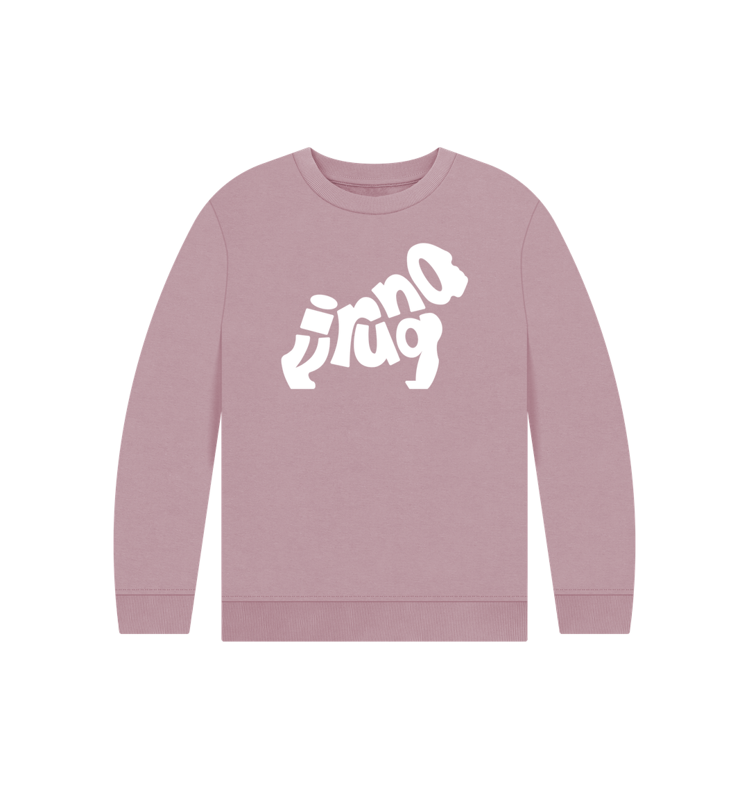 Mauve Gorilla Face Kids Jumper