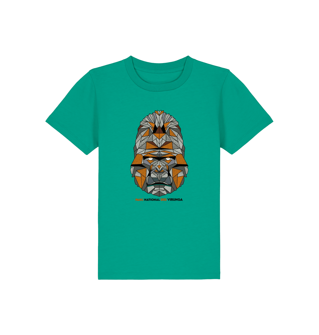 Go Green Gorilla Face Kids T-shirt