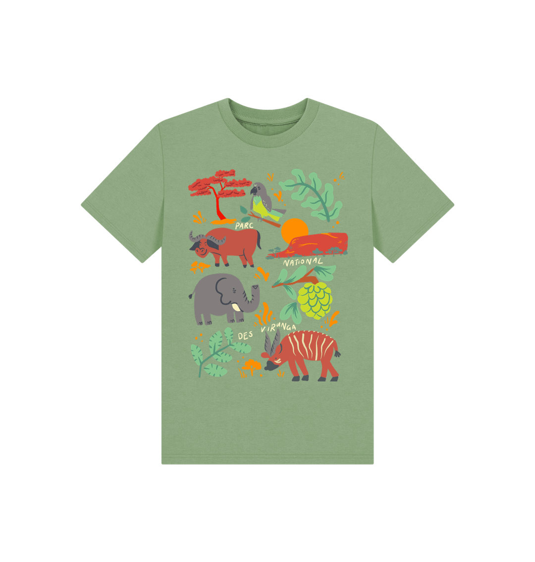 Sage Savanna Wildlife Kids T-shirt