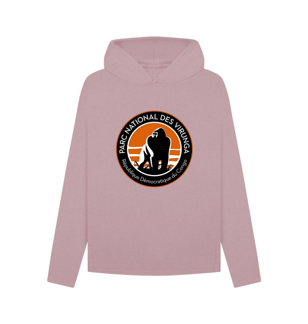 Mauve Virunga Logo Women's Relaxed Fit Hoodie