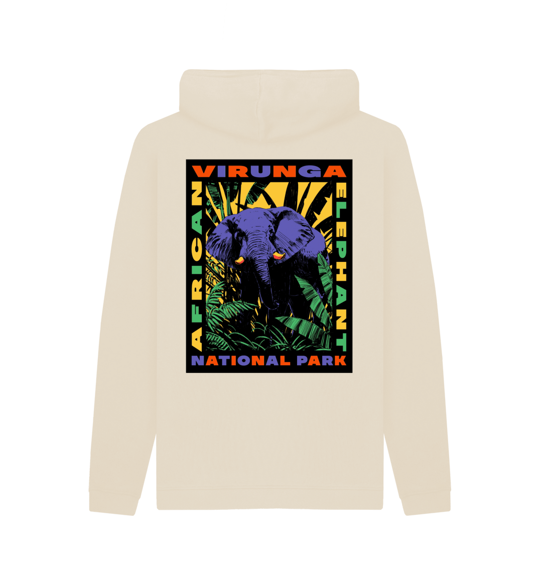Oat Printed Hoody Back