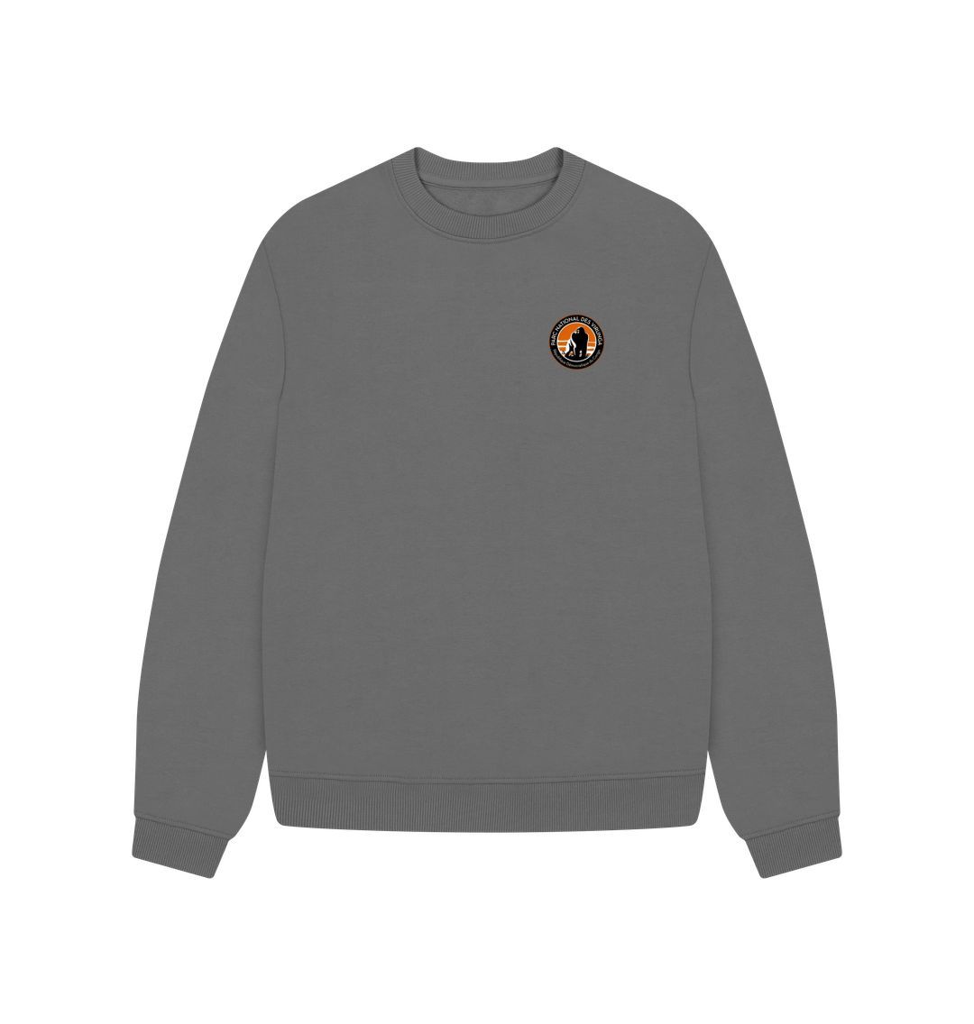 Slate Grey Virunga Pocket Logo Women's Oversize Jumper