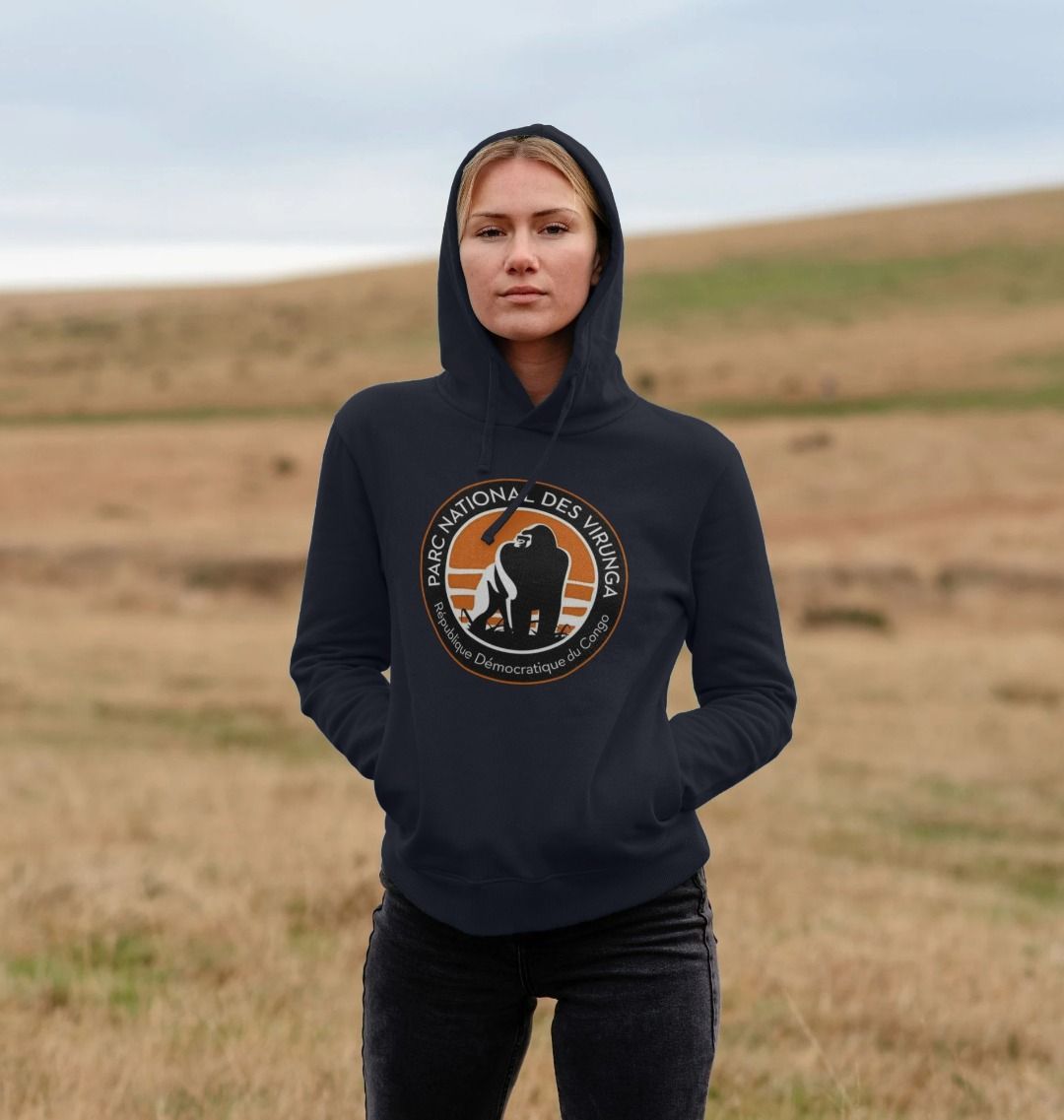 Sweat à capuche pour femme avec logo Virunga