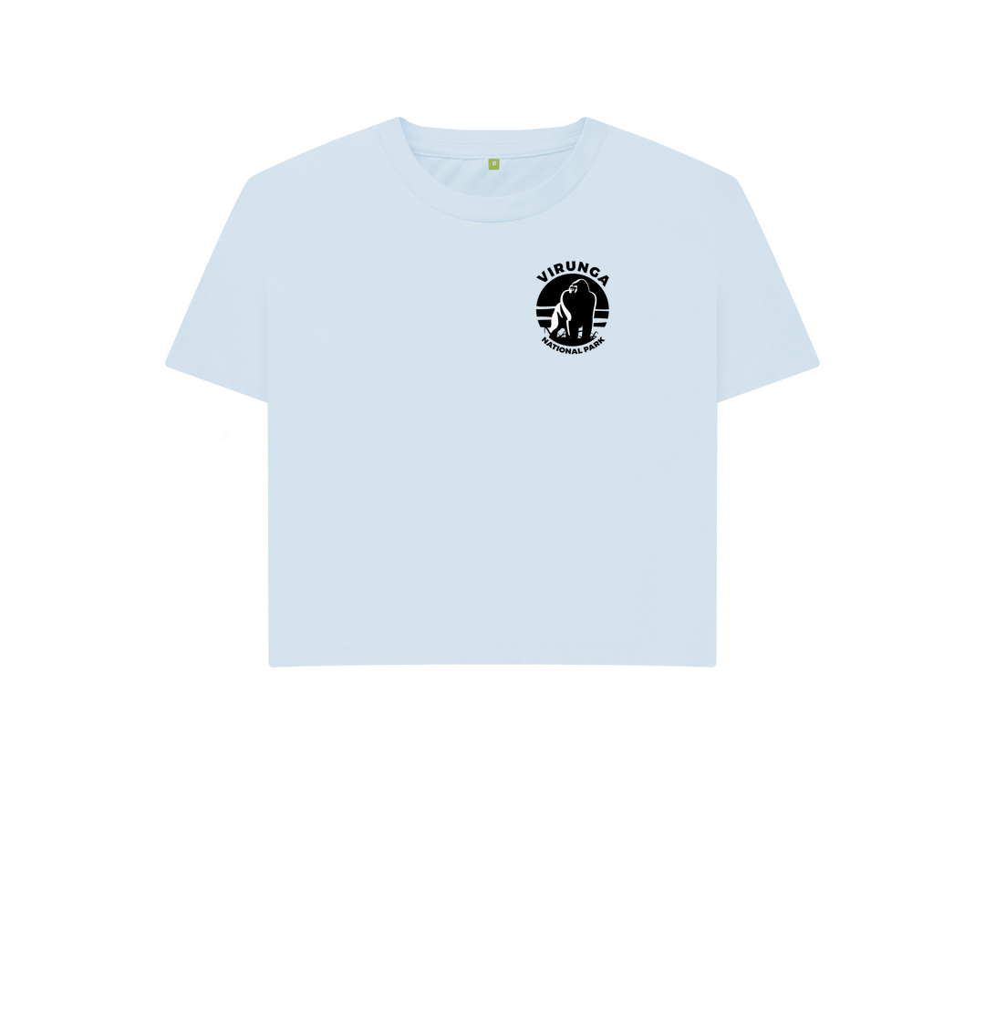 Sky Blue Gorilla Pocket Logo Women's Boxy Tee