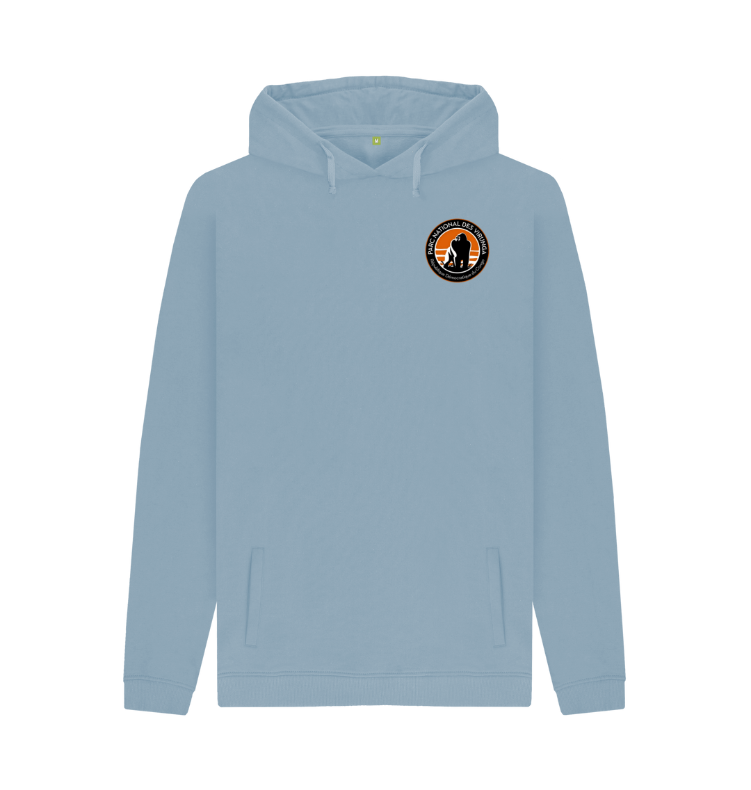 Stone Blue Printed Hoody Front