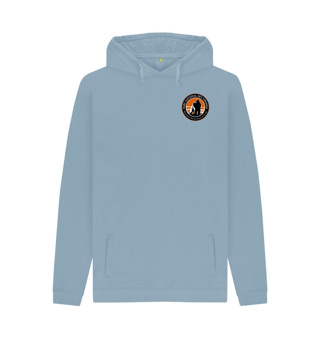 Stone Blue Virunga Pocket Logo Men's Hoodie