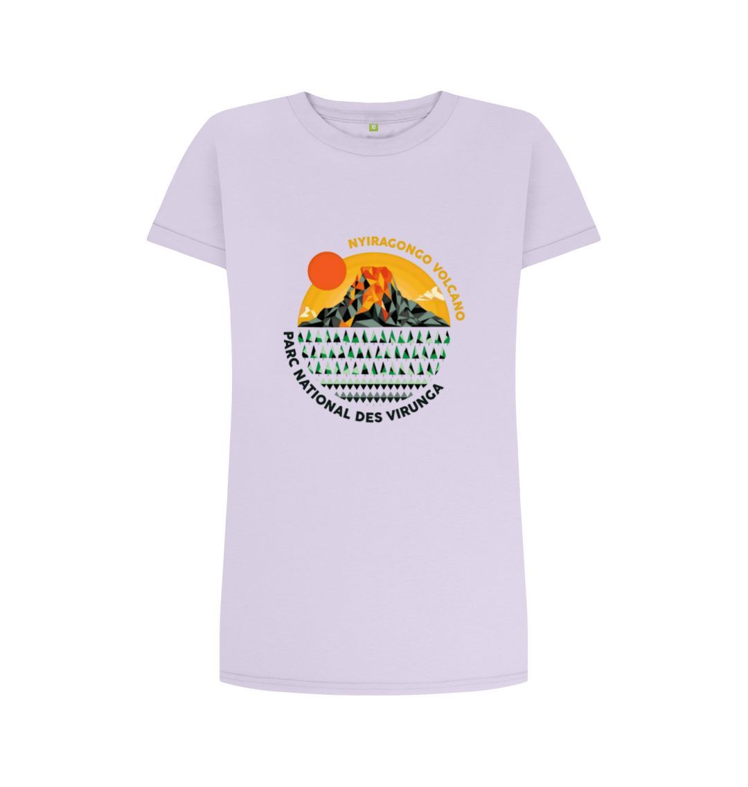 Violet Nyiragongo Volcano T-shirt Dress