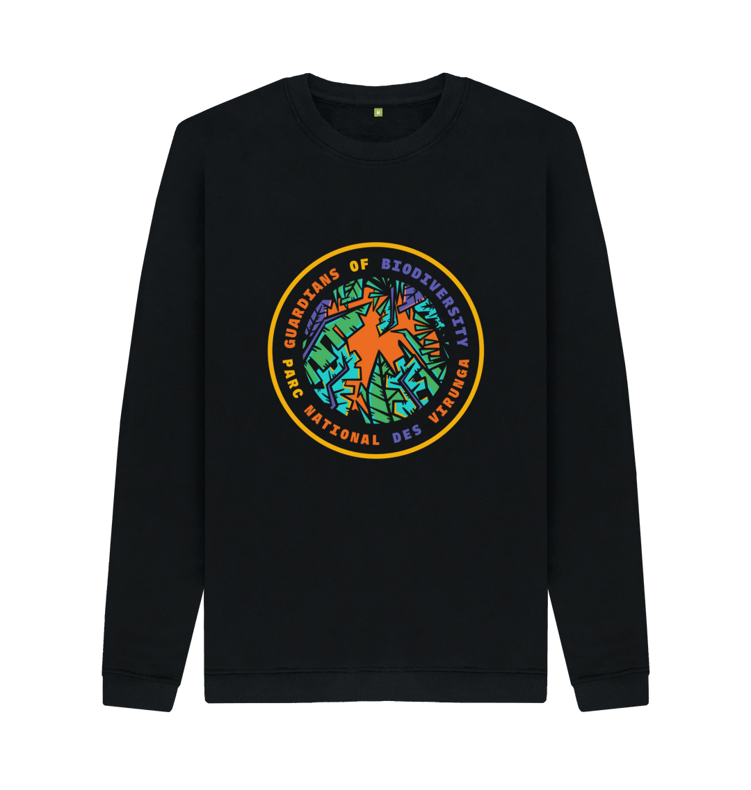 Black Printed Sweater Front