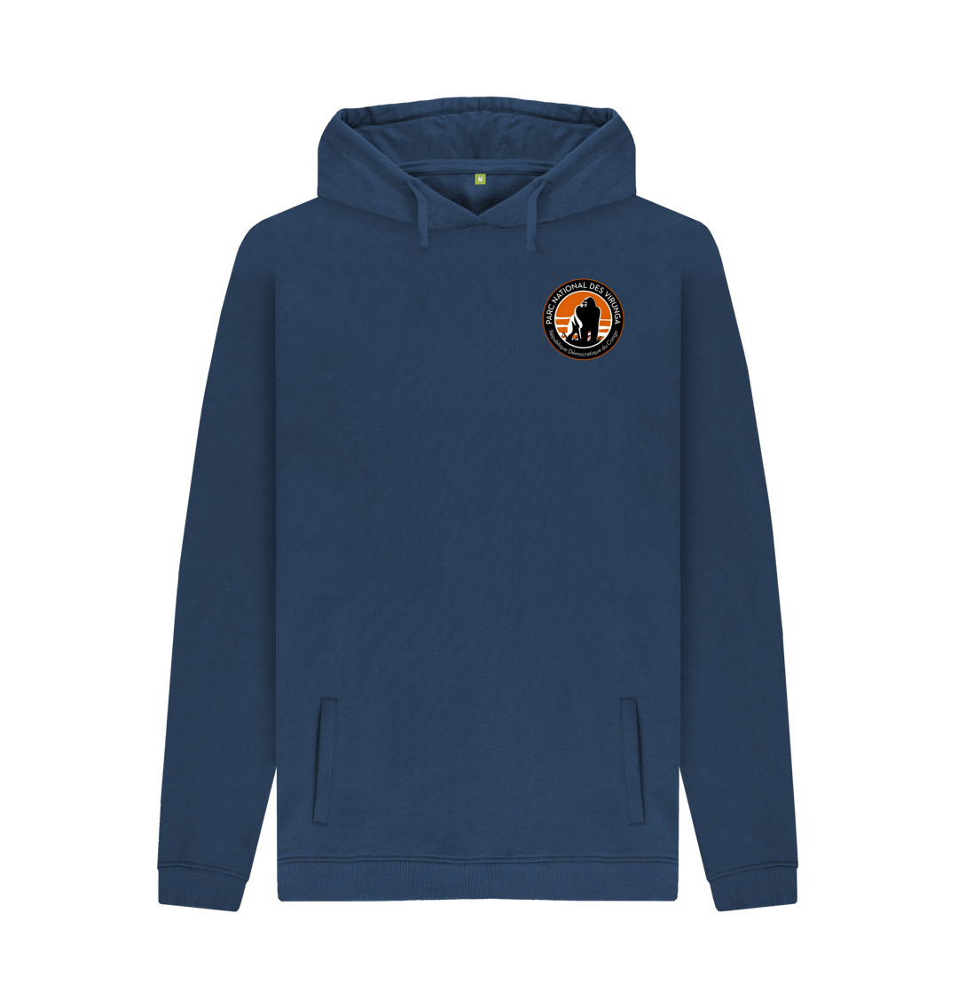 Navy Printed Hoody Front