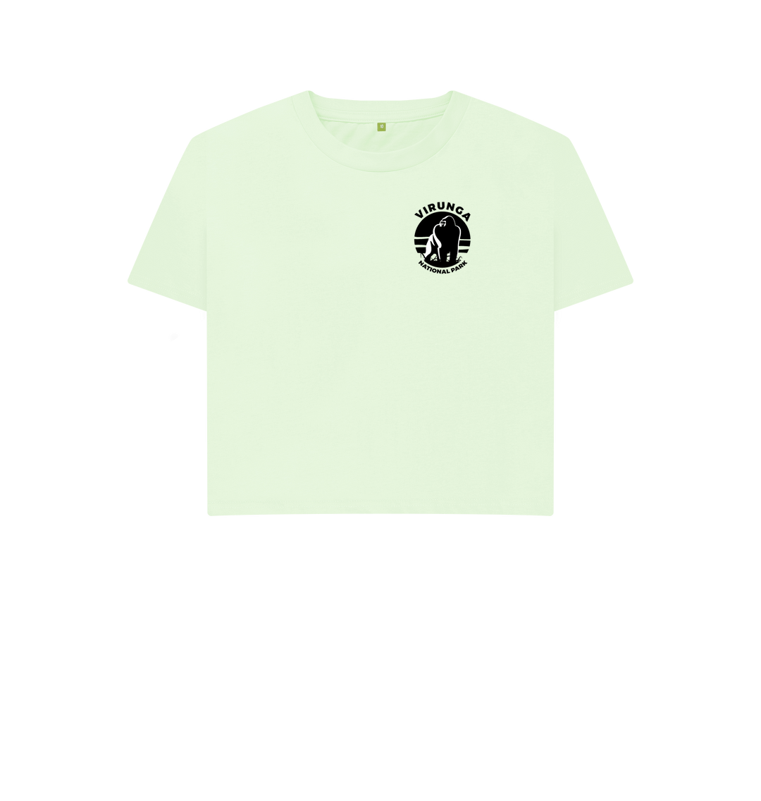 Pastel Green Gorilla Pocket Logo Women's Boxy Tee