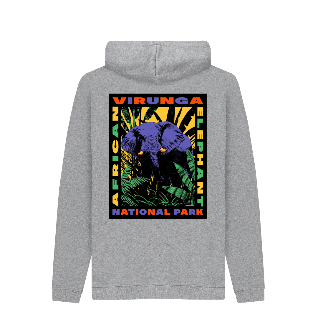 Light Heather Printed Hoody Back
