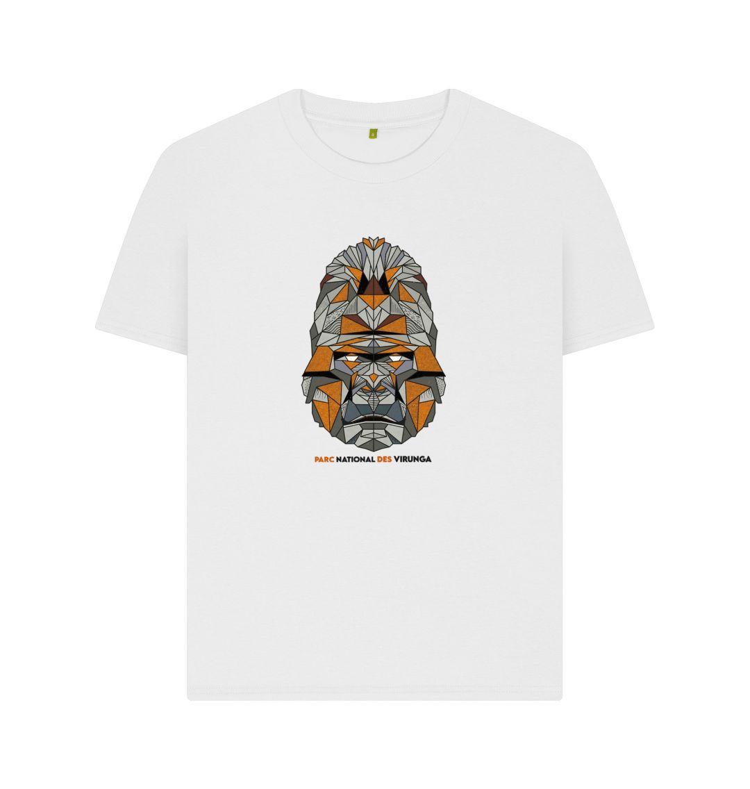 White Women's Gorilla Face T-shirt