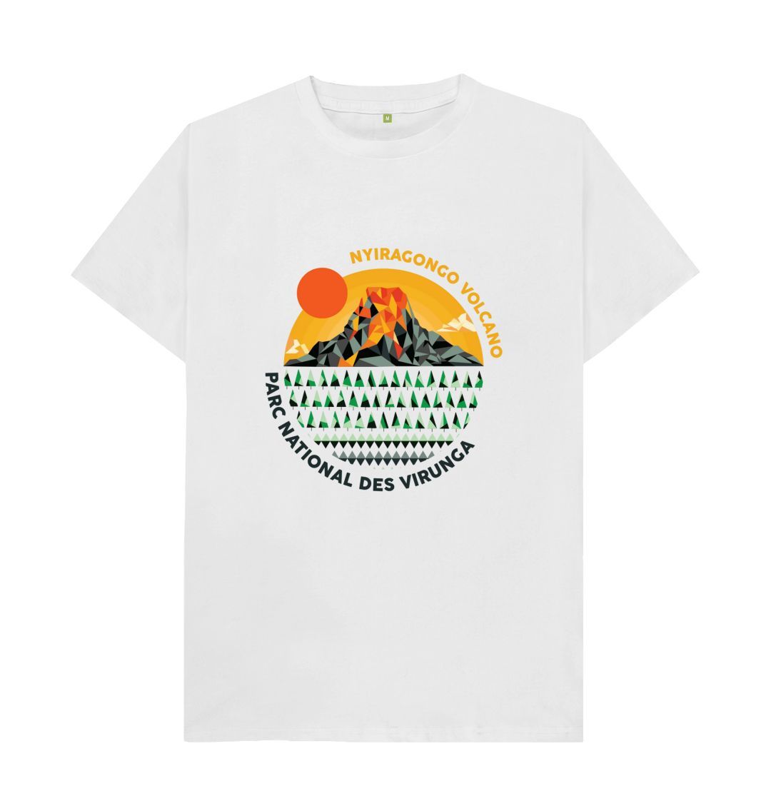 White Nyiragongo Volcano Men's T-shirt