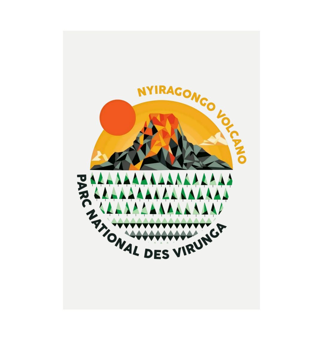 White Nyiragongo Volcano Poster