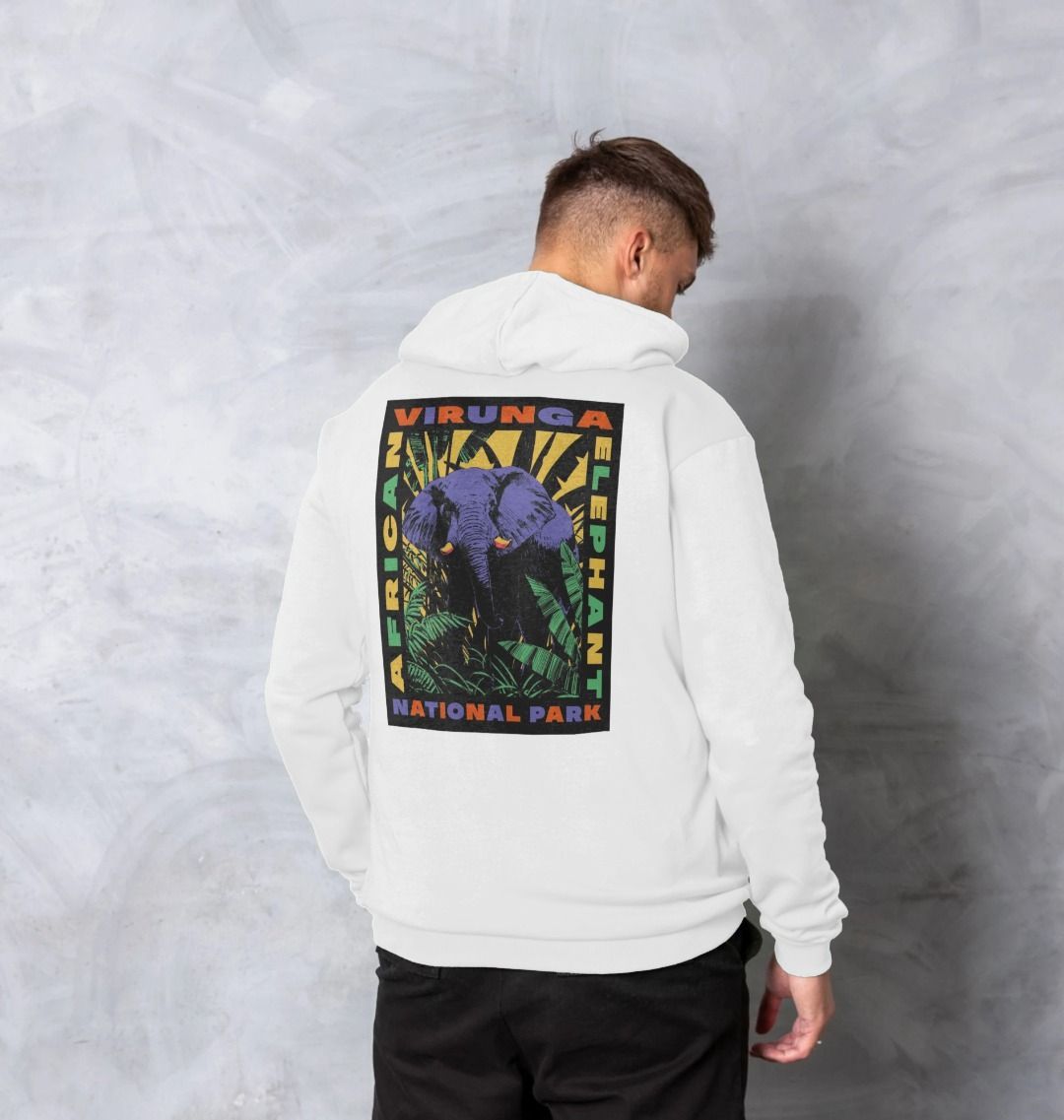 Retro Elephant Men's Hoodie