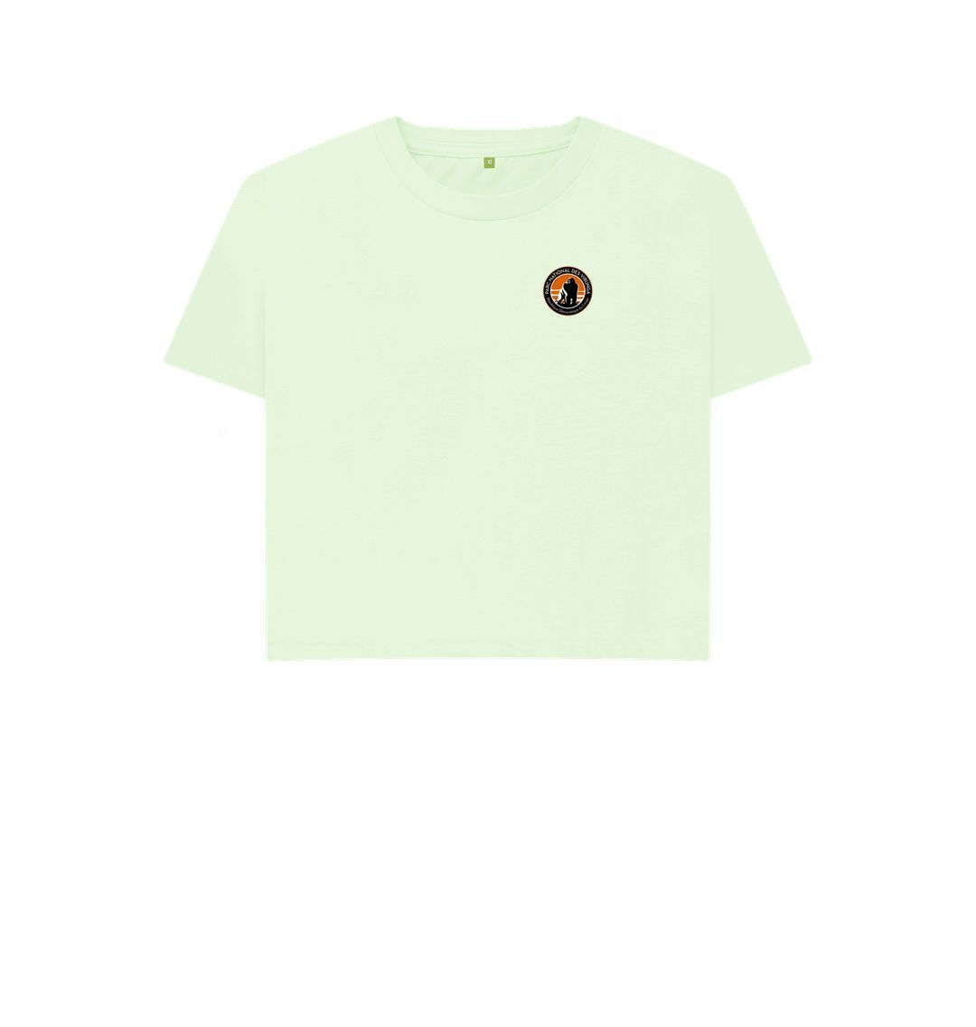 Pastel Green Virunga Pocket Logo Women's Boxy T-shirt