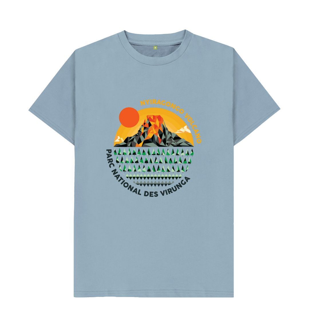 Stone Blue Nyiragongo Volcano Men's T-shirt