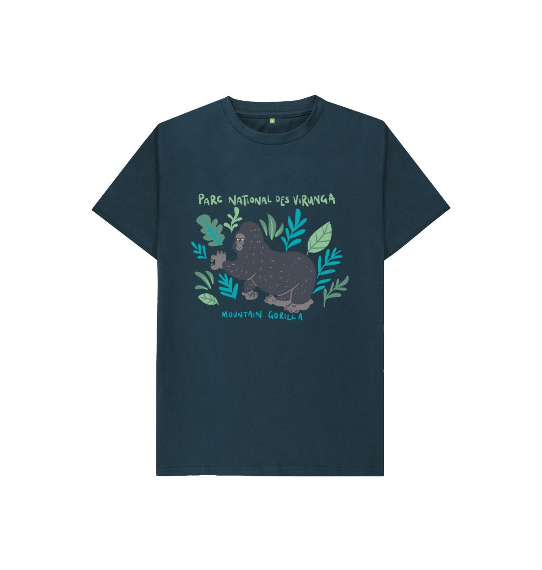 Denim Blue Kid's Gorilla T-shirt