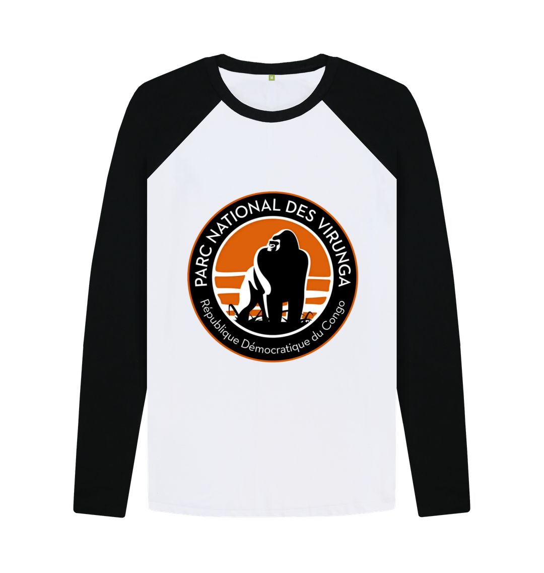 Black-White Virunga Logo Men's Longsleeves