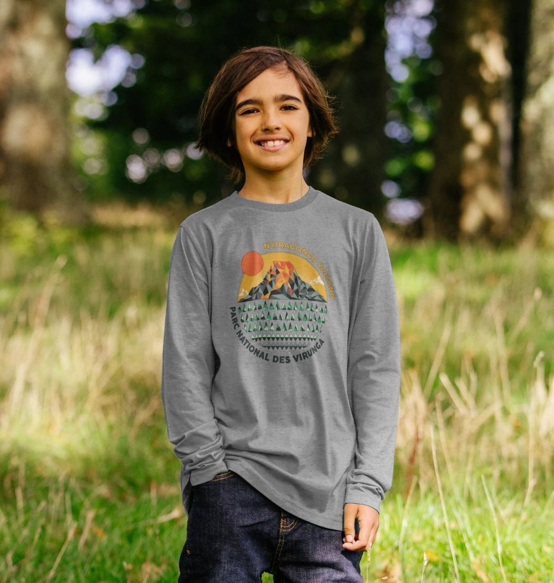 T-Shirt Manches Longues Enfant Volcan Nyiragongo